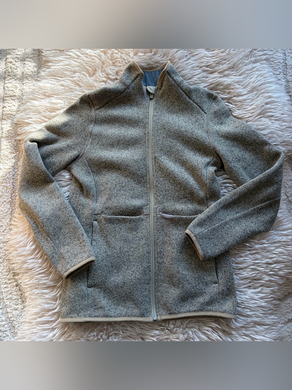 FIGS On shift Zip-Up Jacket - Heathered Light Oak XS